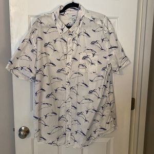 Casual shirt with whales.